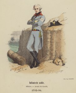 高貴な歩兵、将校、コンデ軍、1792年から96年 作： French School